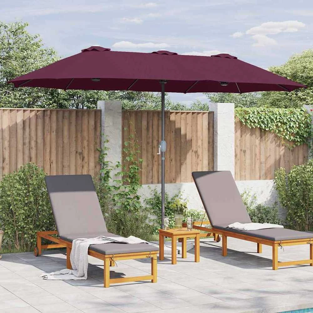 Sodo skėtis 370 x 197 x 239 cm Poliesteris ir aliuminis