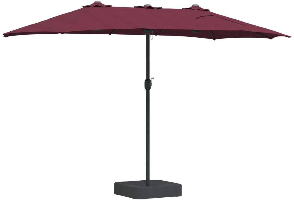 Sodo skėtis Bordo raudona 385 x 209 x 244 cm Poliesteris