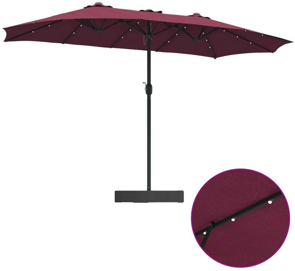 Sodo skėtis Bordo raudona 385 x 209 x 244 cm Poliesteris