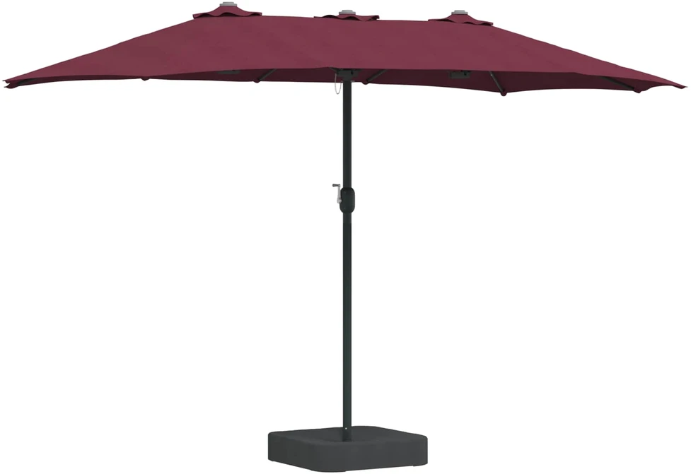 Sodo skėtis Bordo raudona 385 x 209 x 244 cm Poliesteris