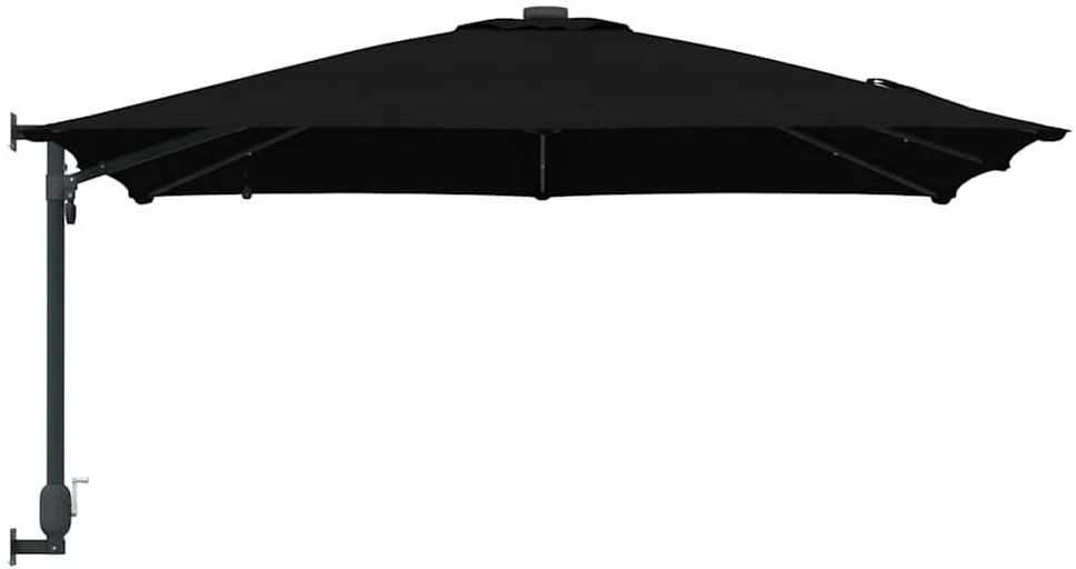 Sodo skėtis Juoda 248,5 x 247,5 x 160 cm Poliesteris ir plienas