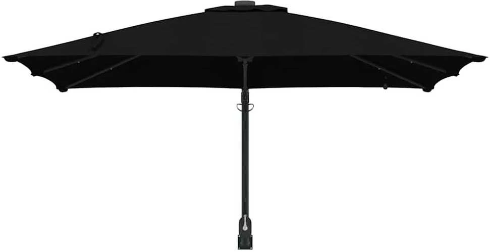 Sodo skėtis Juoda 248,5 x 247,5 x 160 cm Poliesteris ir plienas