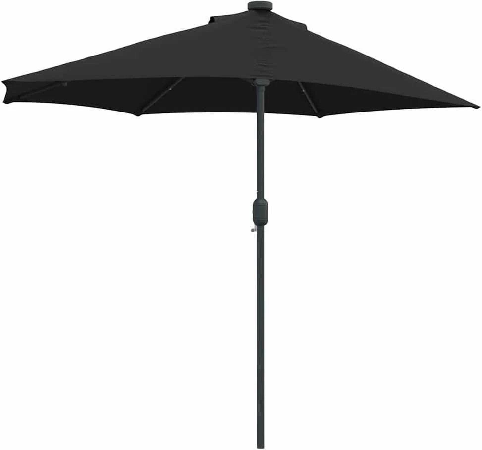 Sodo skėtis Juoda 294 x 150 x 223 cm Poliesteris ir plienas