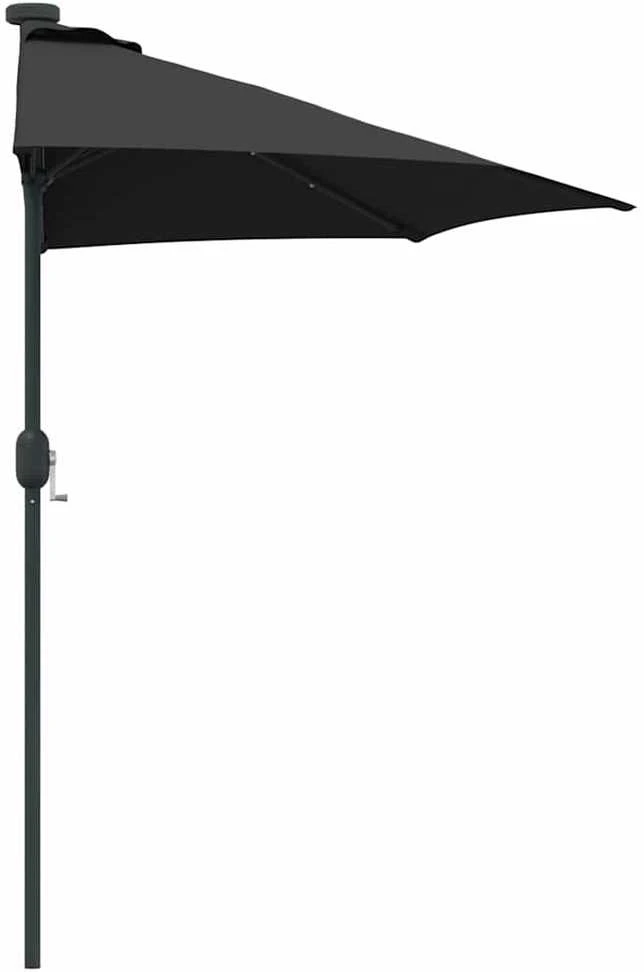 Sodo skėtis Juoda 294 x 150 x 223 cm Poliesteris ir plienas