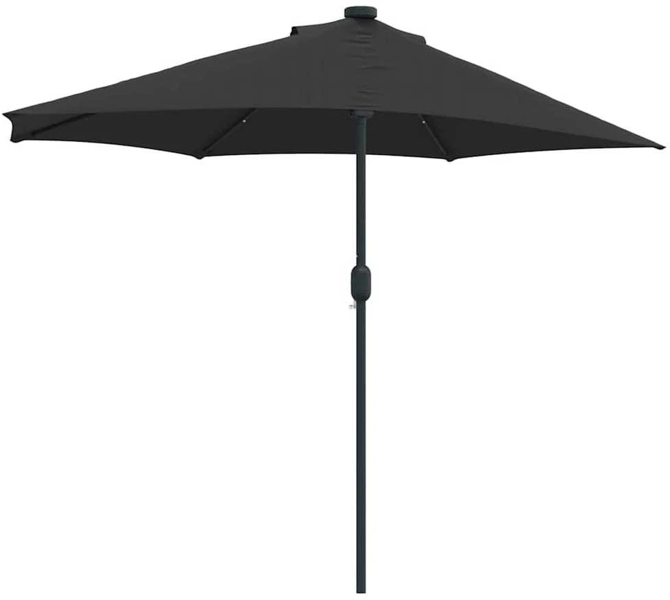 Sodo skėtis 294 x 150 x 224 cm Poliesteris ir plienas Juoda