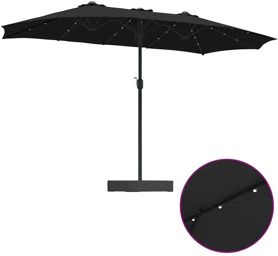 Sodo skėtis Juoda 385 x 209 x 244 cm Poliesteris
