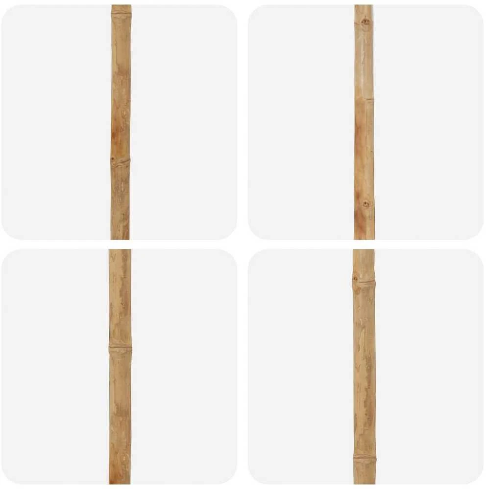 Sodo skėtis Ø 180 x 230 cm Bambukas Apvali Kreminė balta
