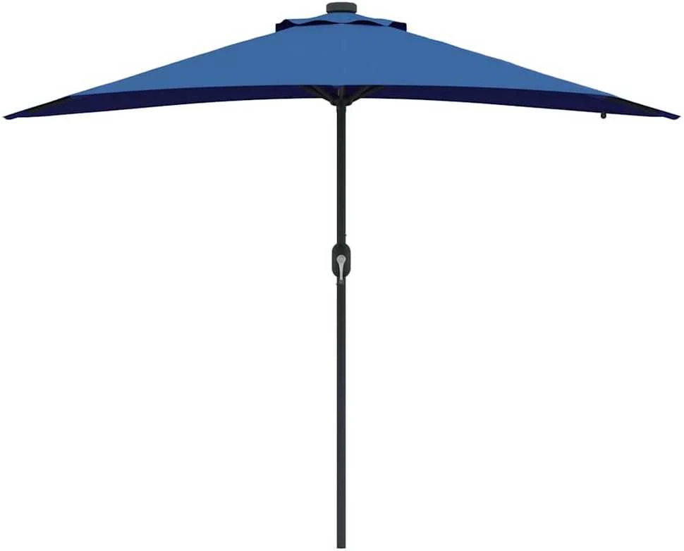 Sodo skėtis 294 x 150 x 223 cm Poliesteris ir plienas Azurblau