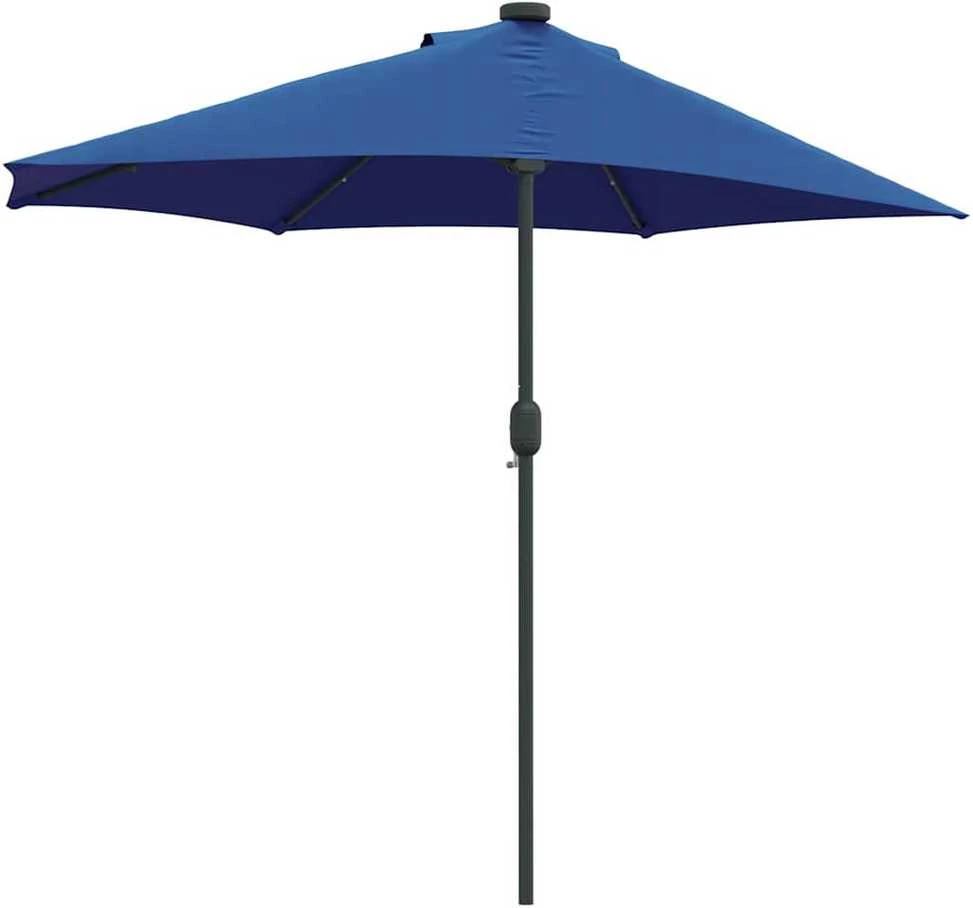 Sodo skėtis 294 x 150 x 223 cm Poliesteris ir plienas Azurblau