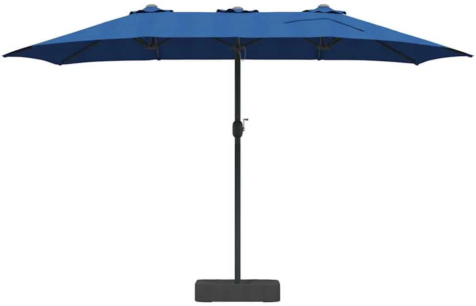 Sodo skėtis 385 x 209 x 244 cm Poliesteris ir plienas Azurblau