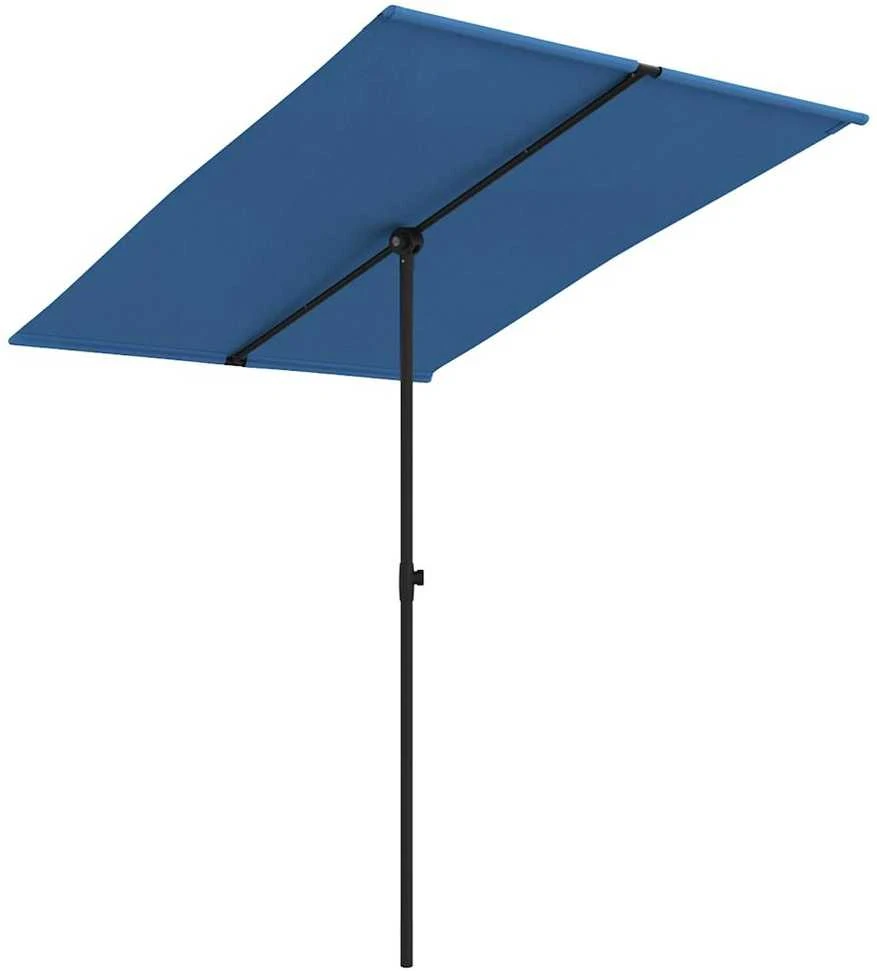 Sodo skėtis nuo saulės su aliuminio stulpu, mėlynas, 2x1,5m