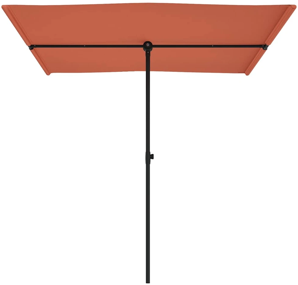 Sodo skėtis nuo saulės su aliuminio stulpu, terakota, 2x1,5m