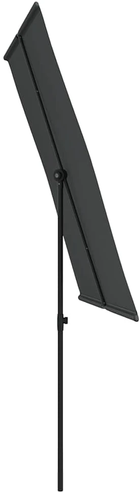 Sodo skėtis nuo saulės su aliuminio stulpu, antracito, 2x1,5m