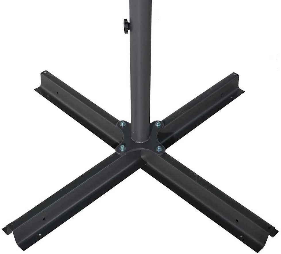 Sodo skėtis nuo saulės su aliuminio stulpu, taupe, 600cm