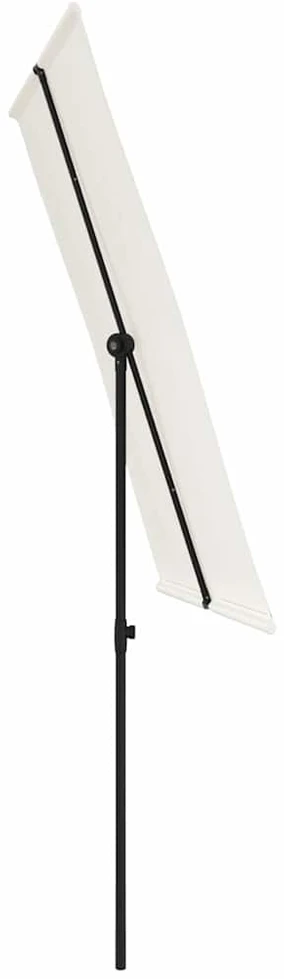 Sodo skėtis nuo saulės su aliuminio stulpu, smėlio, 2x1,5m