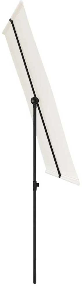 Sodo skėtis nuo saulės su aliuminio stulpu, smėlio, 2x1,5m
