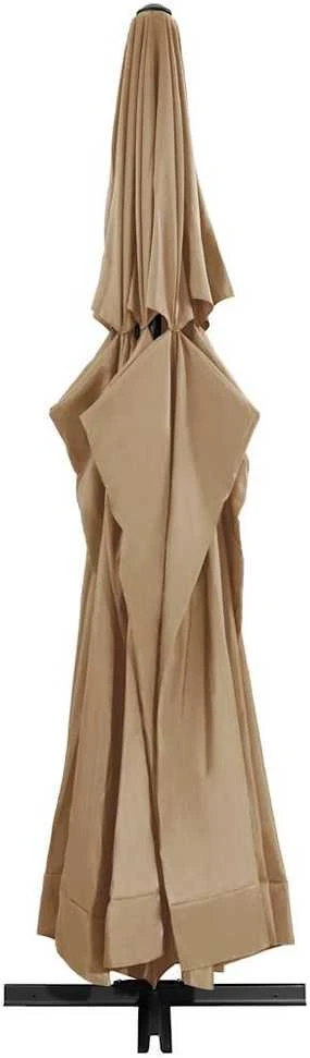 Sodo skėtis nuo saulės su aliuminio stulpu, taupe, 600cm