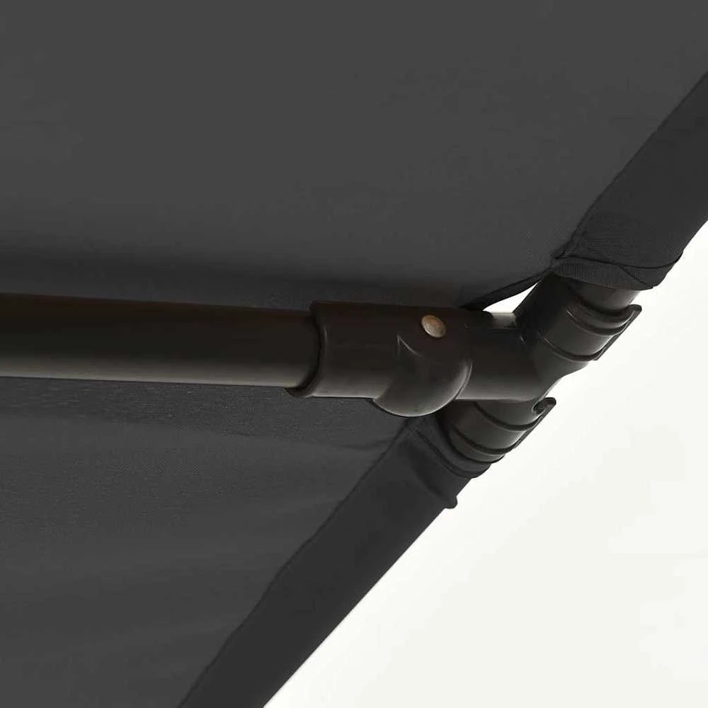 Sodo skėtis nuo saulės su aliuminio stulpu, antracito, 2x1,5m