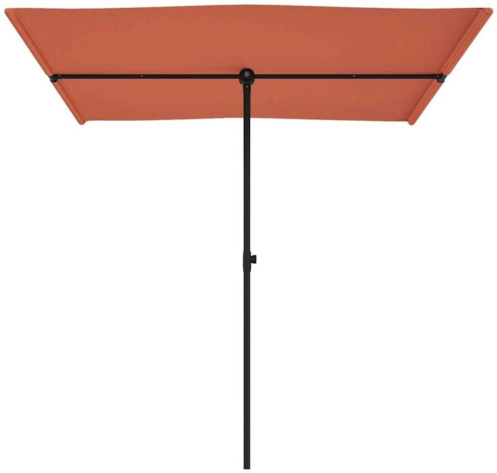 Sodo skėtis nuo saulės su aliuminio stulpu, terakota, 2x1,5m