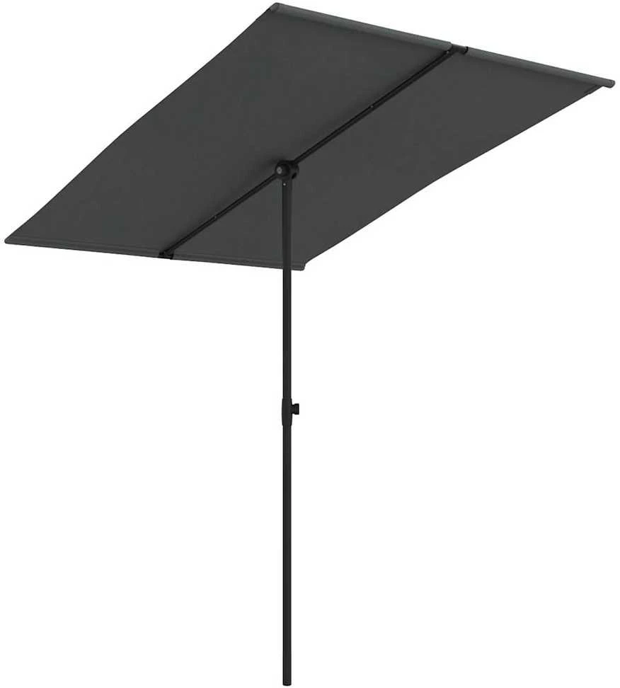 Sodo skėtis nuo saulės su aliuminio stulpu, antracito, 2x1,5m