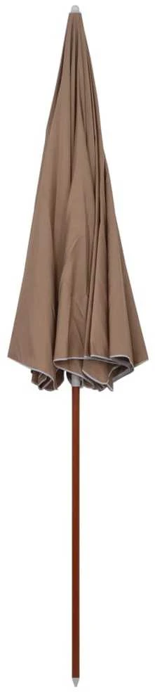 Sodo skėtis nuo saulės su plieniniu stulpu, taupe, 300cm