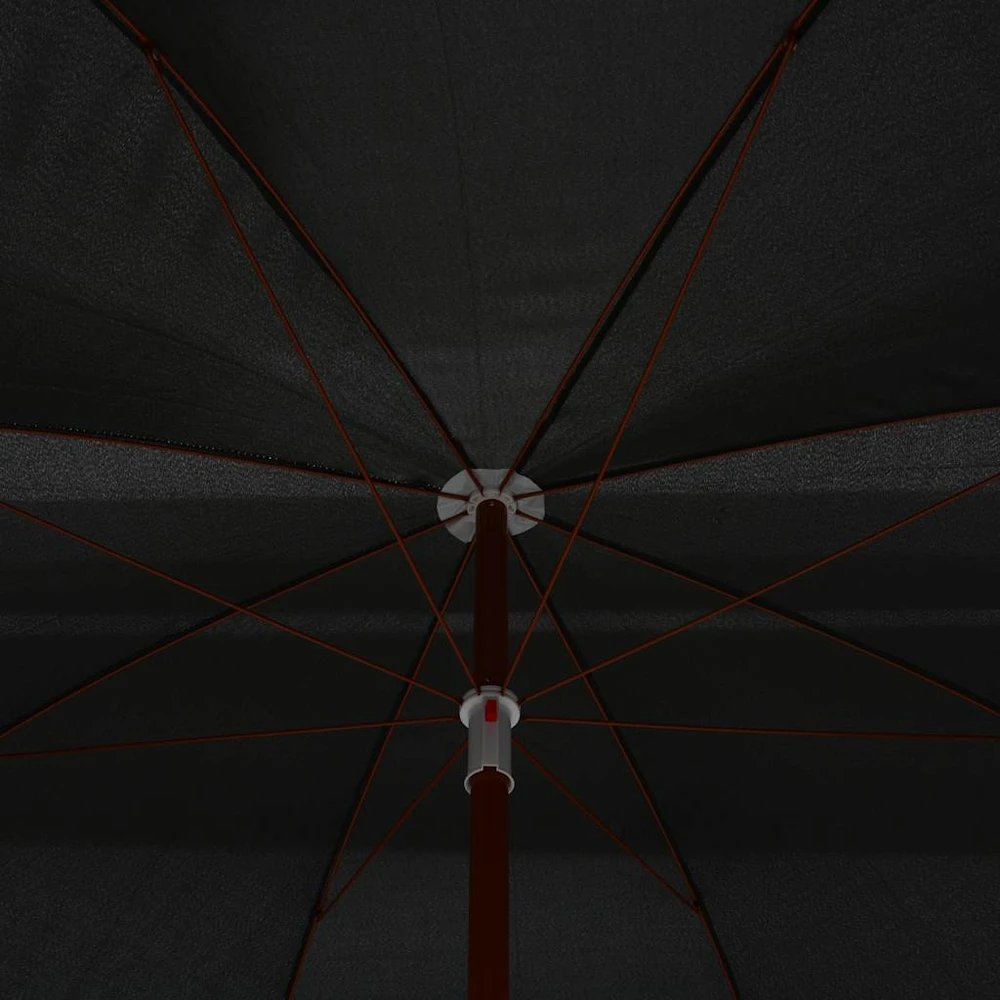 Sodo skėtis nuo saulės su plieniniu stulpu, antracito, 300cm