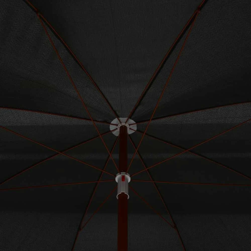 Sodo skėtis nuo saulės su plieniniu stulpu, antracito, 300cm