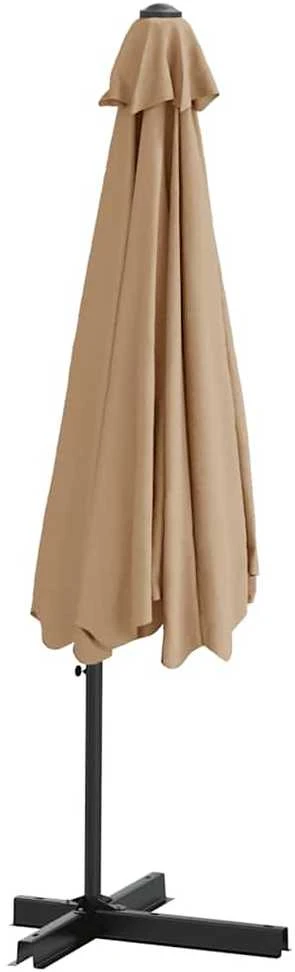 Sodo skėtis nuo saulės su plieniniu stulpu, taupe, 300cm