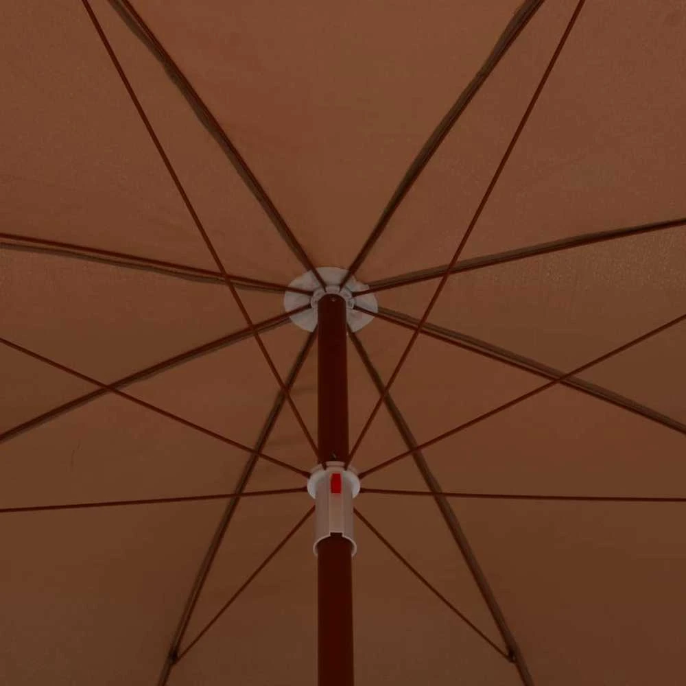 Sodo skėtis nuo saulės su plieniniu stulpu, taupe, 300cm