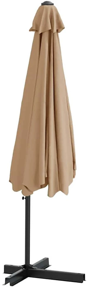 Sodo skėtis nuo saulės su plieniniu stulpu, taupe, 300cm