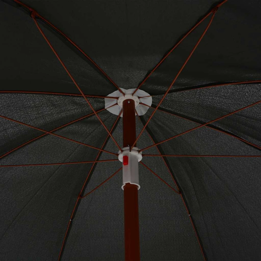 Sodo skėtis nuo saulės su plieniniu stulpu, antracito, 240cm