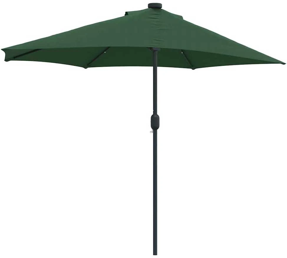 Sodo skėtis 294 x 150 x 224 cm Poliesteris ir plienas Žalia