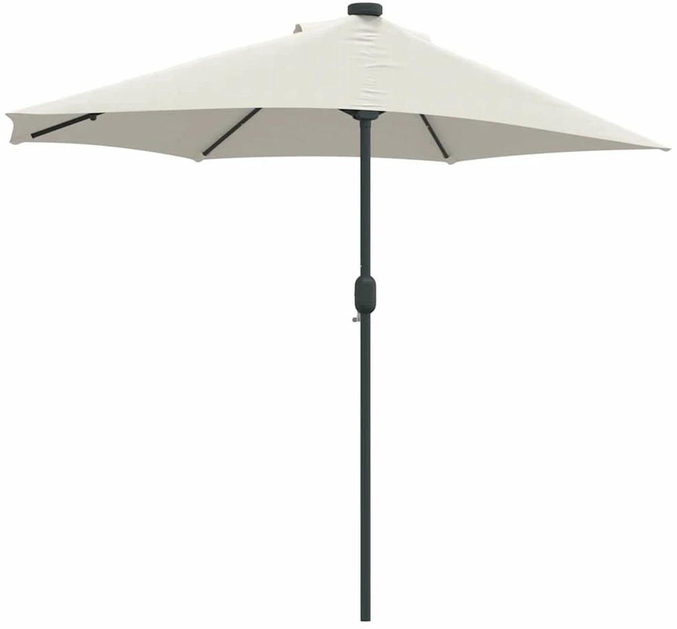 Sodo skėtis Smėlio 294 x 150 x 223 cm Poliesteris ir plienas