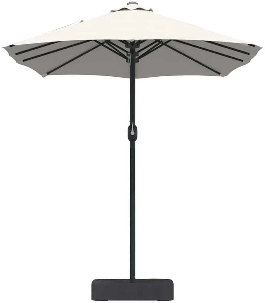 Sodo skėtis Smėlio ir antracito 385 x 209 x 244 cm Poliesteris