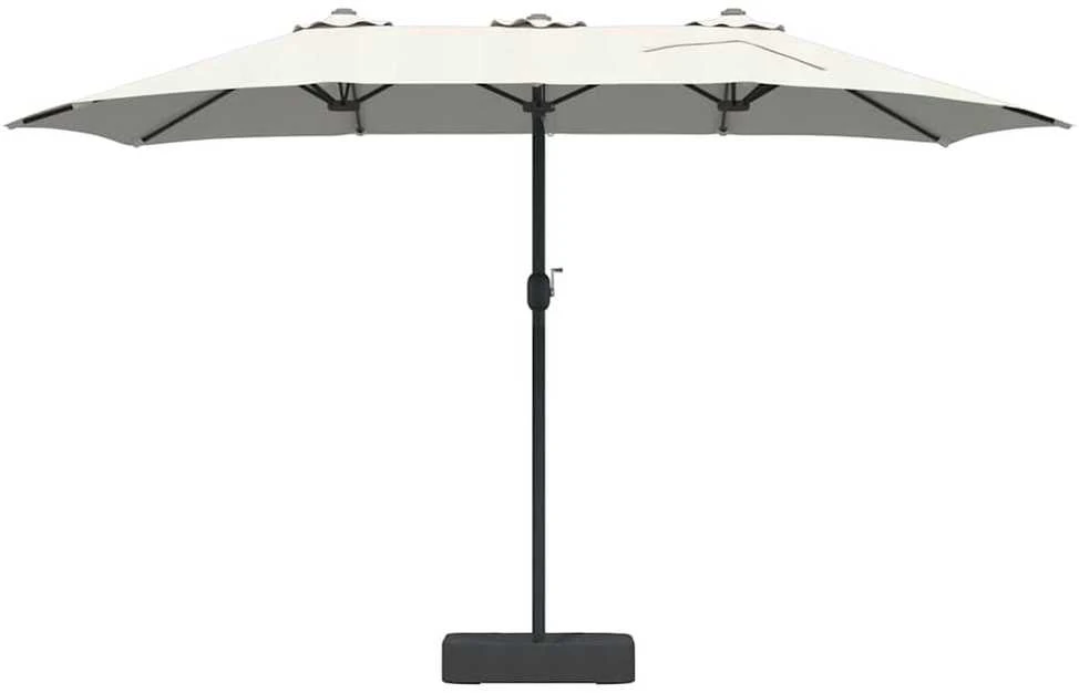 Sodo skėtis Smėlio 385 x 209 x 244 cm Poliesteris ir plienas