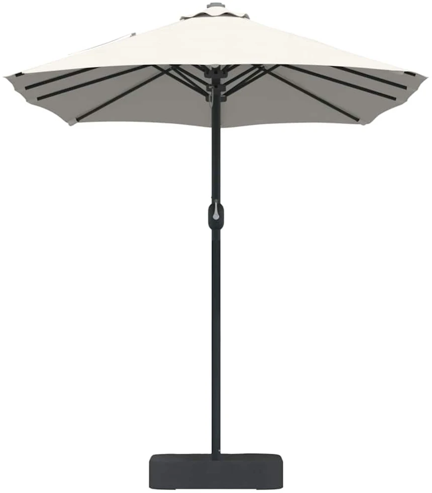 Sodo skėtis 385 x 209 x 244 cm Poliesteris ir plienas Smėlio