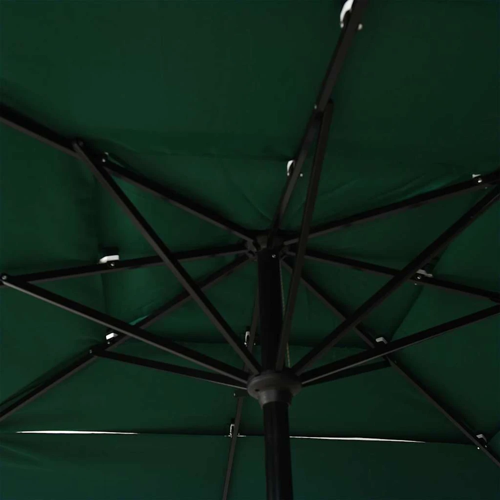Sodo skėtis su aliuminio stulpu, žalias, 2,5x2,5m, 3 aukščių