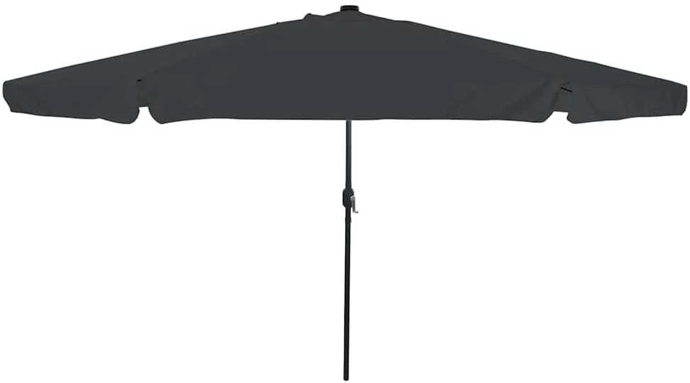 Sodo skėtis 395 x 395 x 245 cm Poliesteris Apvali Antracito