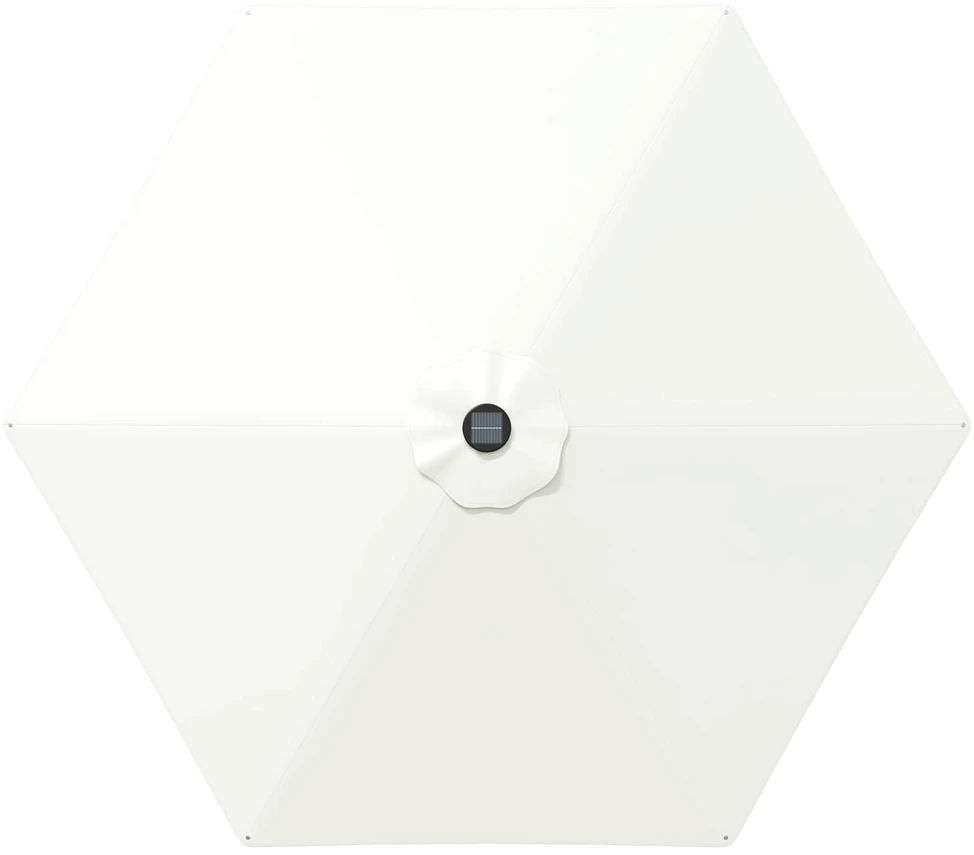 Sodo skėtis su LED šviesomis ir standu 300 x 300 cm Poliesteris