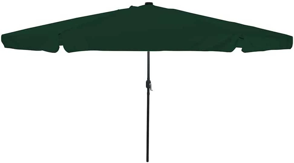 Sodo skėtis 395 x 395 x 245 cm Poliesteris Apvali Žalia