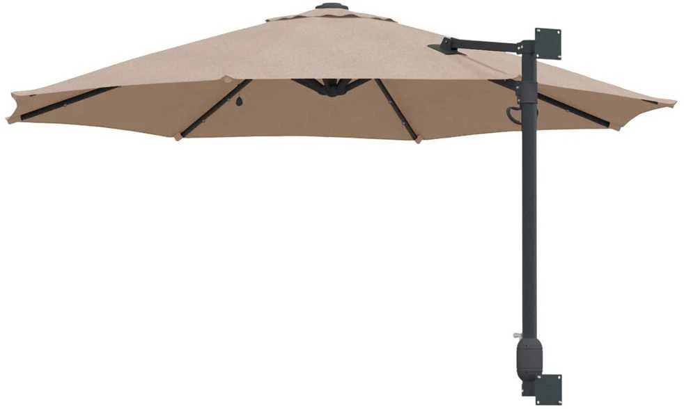 Sodo skėtis 248 x 248 x 148 cm Poliesteris ir plienas Tortora