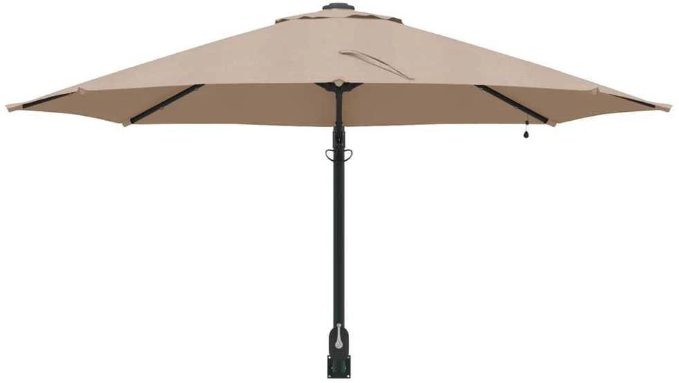 Sodo skėtis 248 x 248 x 148 cm Poliesteris ir plienas Tortora