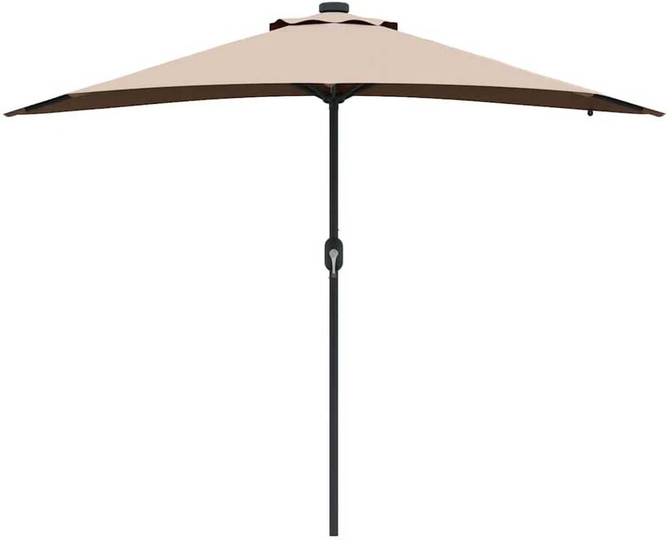 Sodo skėtis 294 x 150 x 223 cm Poliesteris ir plienas Tortora