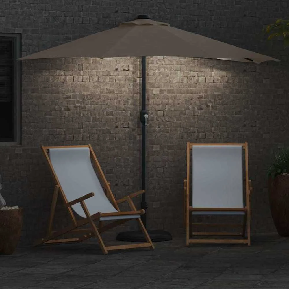 Sodo skėtis 294 x 150 x 224 cm Poliesteris ir plienas Taupe
