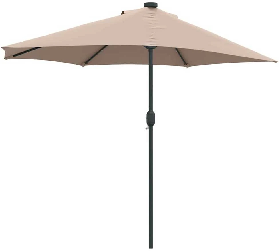 Sodo skėtis 294 x 150 x 224 cm Poliesteris ir plienas Taupe
