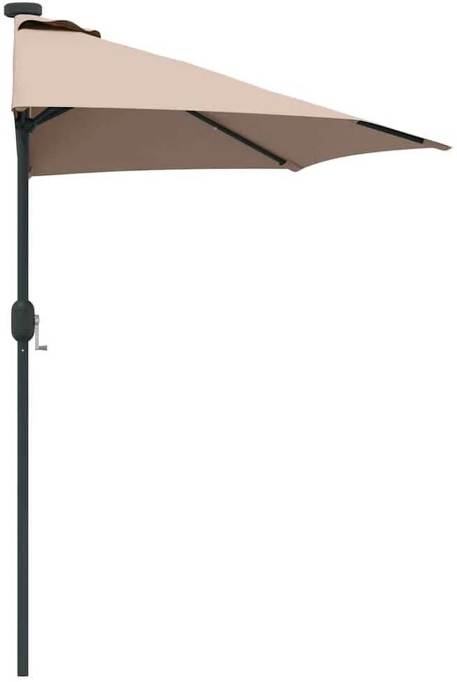 Sodo skėtis 294 x 150 x 224 cm Poliesteris ir plienas Taupe
