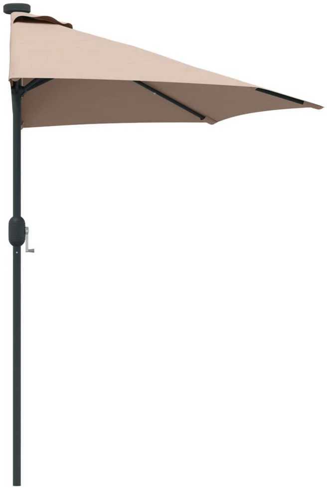 Sodo skėtis 294 x 150 x 224 cm Poliesteris ir plienas Taupe