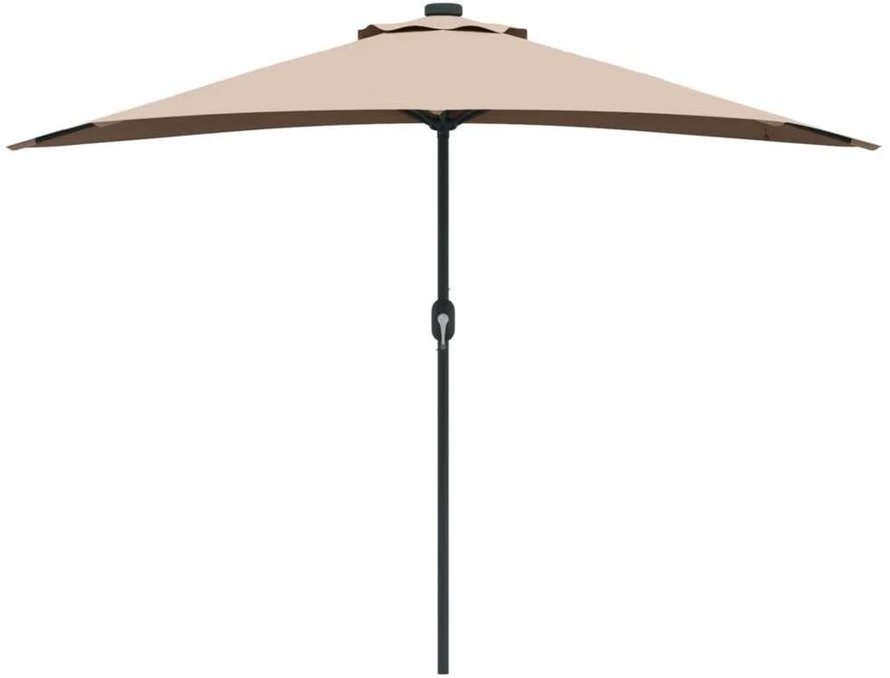 Sodo skėtis 294 x 150 x 224 cm Poliesteris ir plienas Taupe