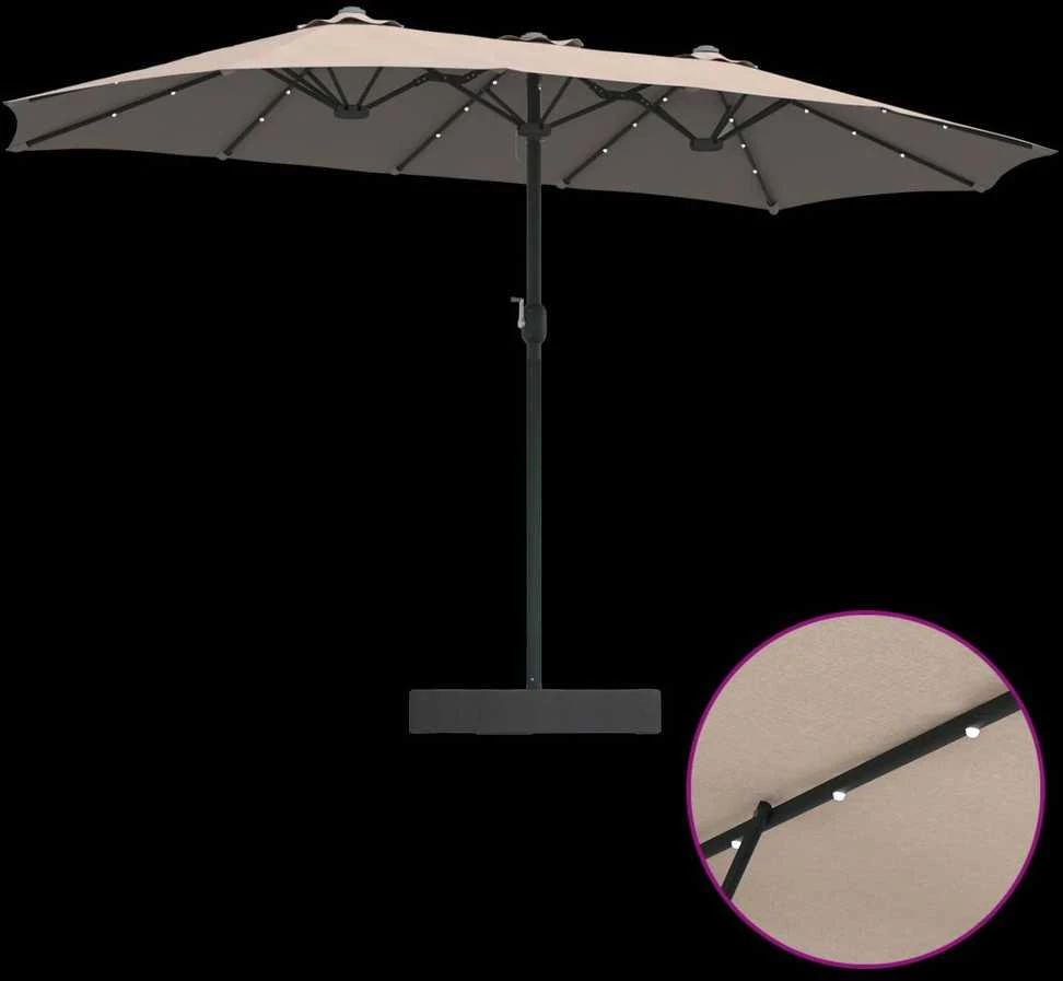 Sodo skėtis 385 x 209 x 244 cm Poliesteris Tortora