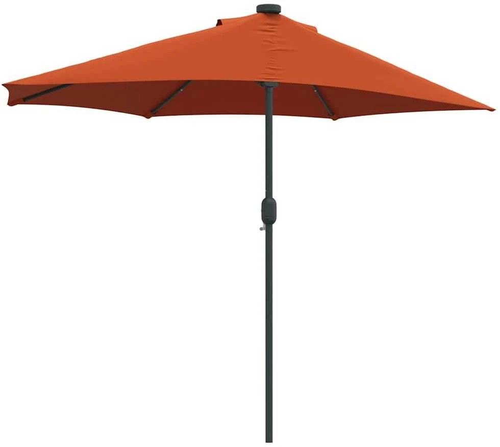 Sodo skėtis 294 x 150 x 224 cm Poliesteris ir plienas Terakotos